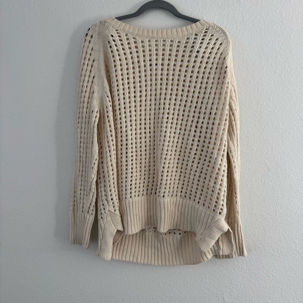 PLANET Women’s Cream 100% Cotton Pullover Sweater No Tag Medium-Large